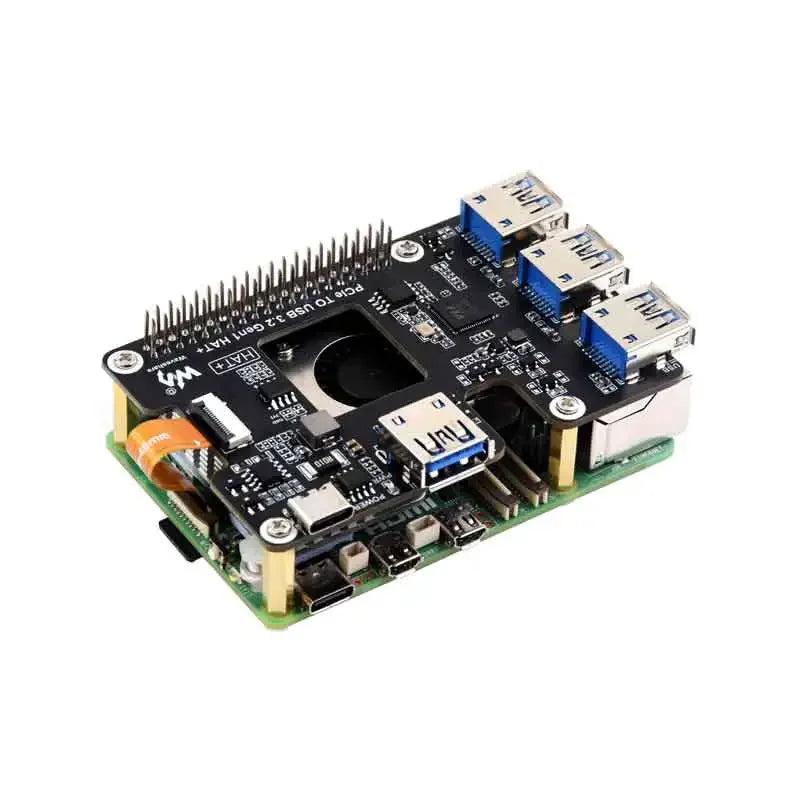 Raspberry Pi 5 PCIe To USB 3.2 Gen1 HAT PCIe to USB HUB 4x High Speed USB Ports