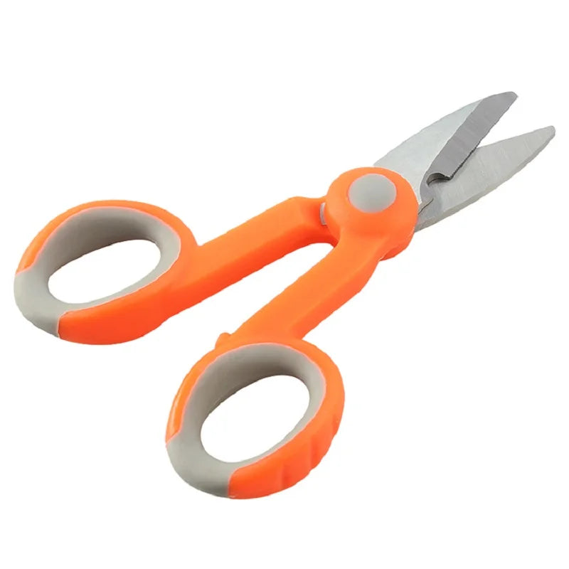 Custom Made In China Aramid fiber Kevlar serrated scissors fiber pigtail patch cord pigtail scissors fiber optic stripper scissors Manufacturer