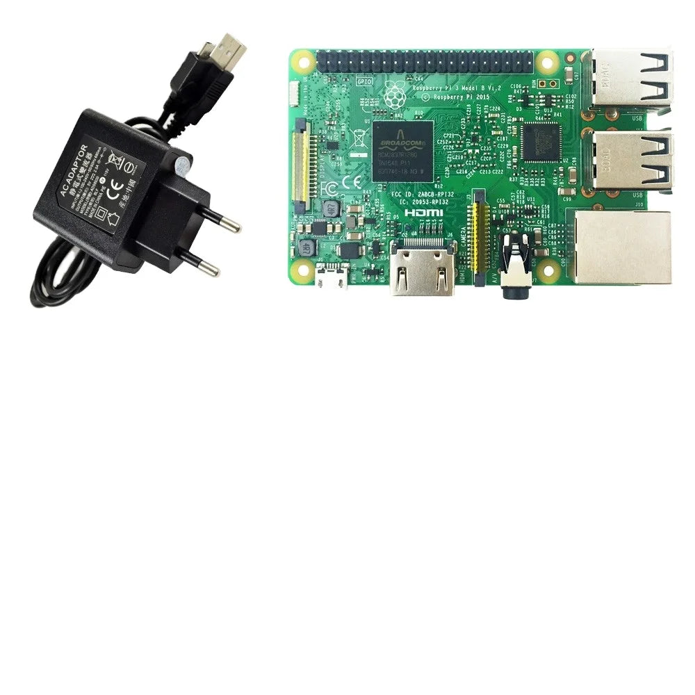 Custom Hot Raspberry Pi 3 Model B starter kit-pi 3 board case  EU power plug/with logo Heatsinks pi 3b with wifi Manufacturer