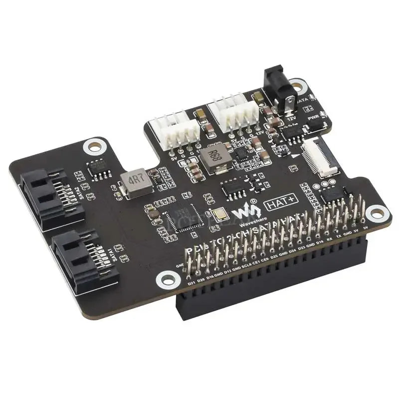 Raspberry Pi 5 PCIe to SATA Expansion Board with EEPROM HAT+  PCIe TO 2-CH SATA HAT+