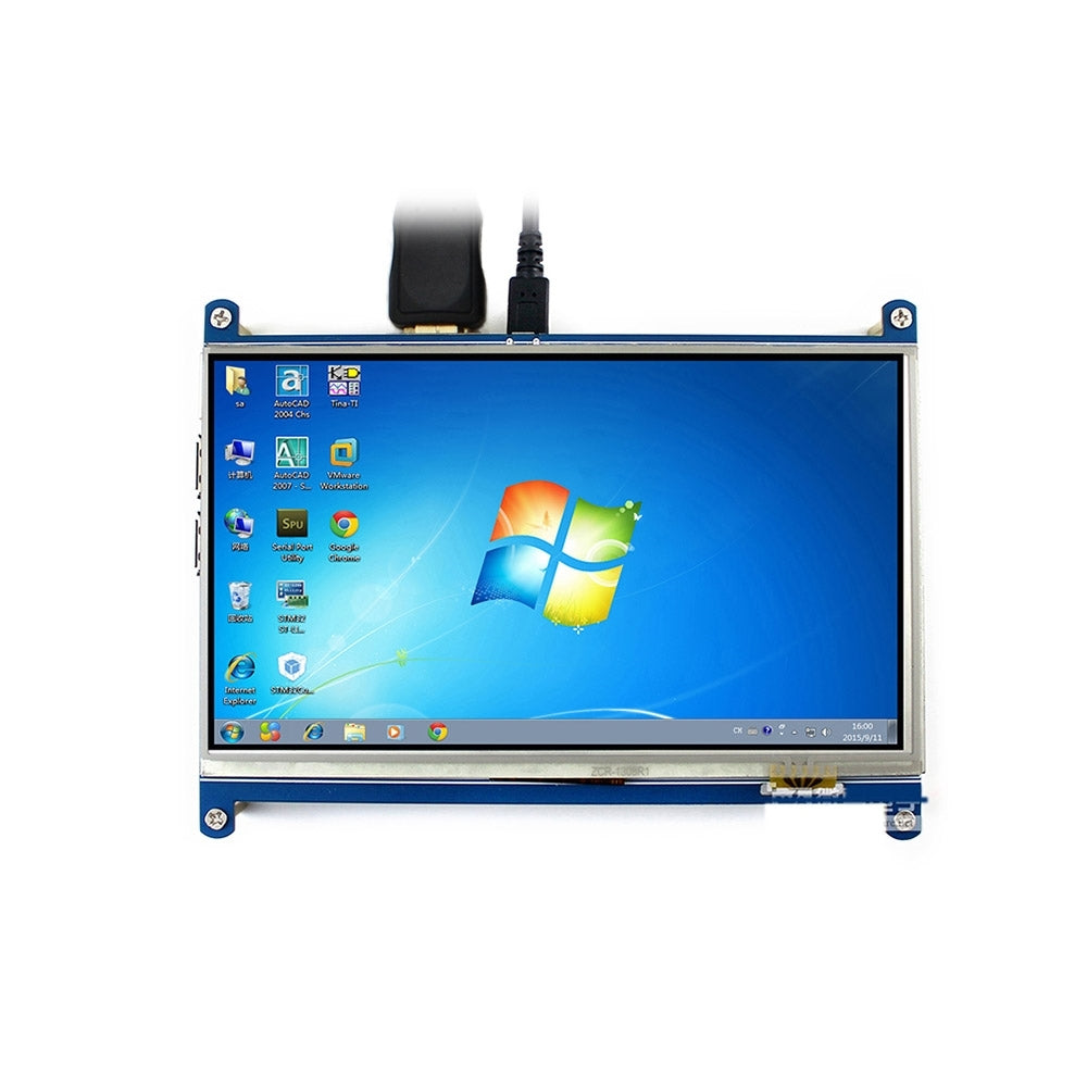 7 inch for Raspberry pi touch screen 1024*600 7 inch IPS resistance Touch Screen LCD, HD supports various systems Custom