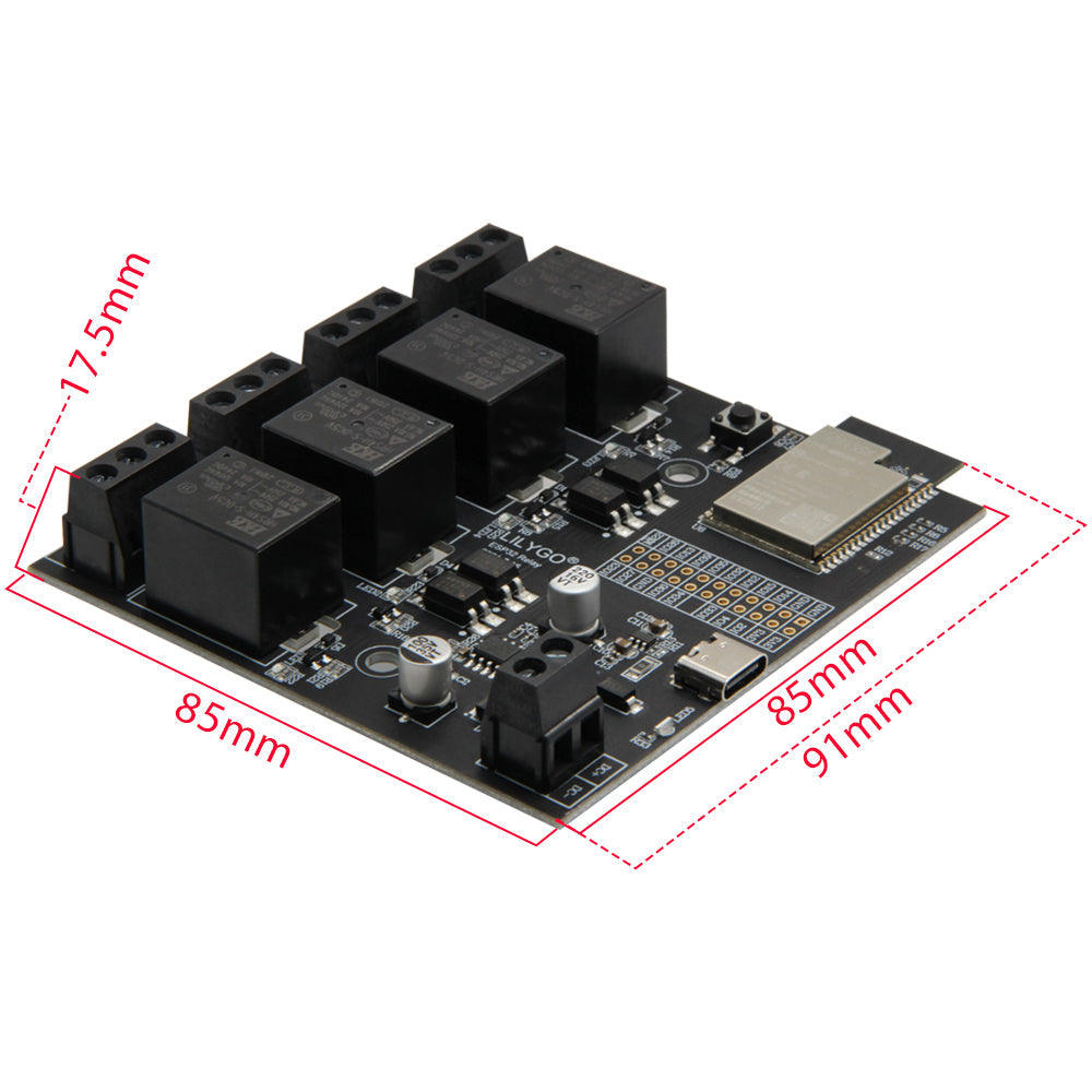 TTGO T-Relay ESP32 chip DC 5V 4 group Relay 4MB Flash Iot Relay supports WiFi custom PCB motor fan controller PCBA customize