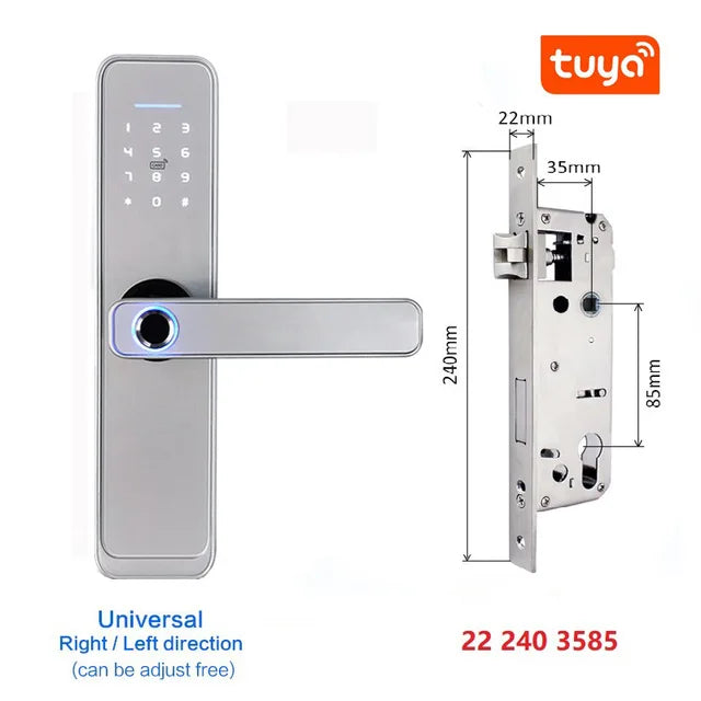 Custom Hot Tuya Smart lock Waterproof smart Fingerprint door lock WiFi lock Manufacturer