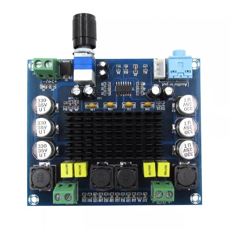 2*120W 2 Channel Stereo Amplifier Board Digital Power Dual TPA3116D2 with TL074C Op Preamplifier Audio Amplifier pcb assembly Customize