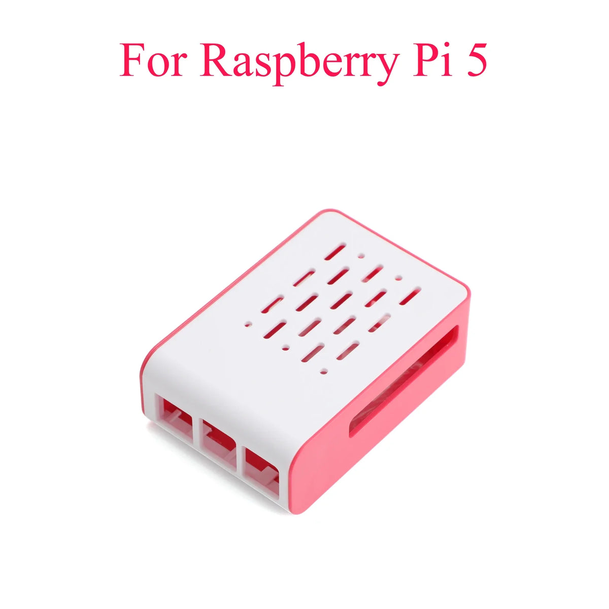 ABS Protective Case Cover Red White Box Shell Enclosure With Raspberry Pi Active Cooler DC 5V PWM Fan For Raspberry Pi 5