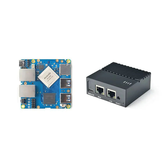 Custom FriendlyElec Nanopi R4S Mini Portable Travel Router OpenWRT with Dual-Gbps Ethernet Ports 4GB LPDDR4 Based in RK3399 Soc for IOT Manufacturer