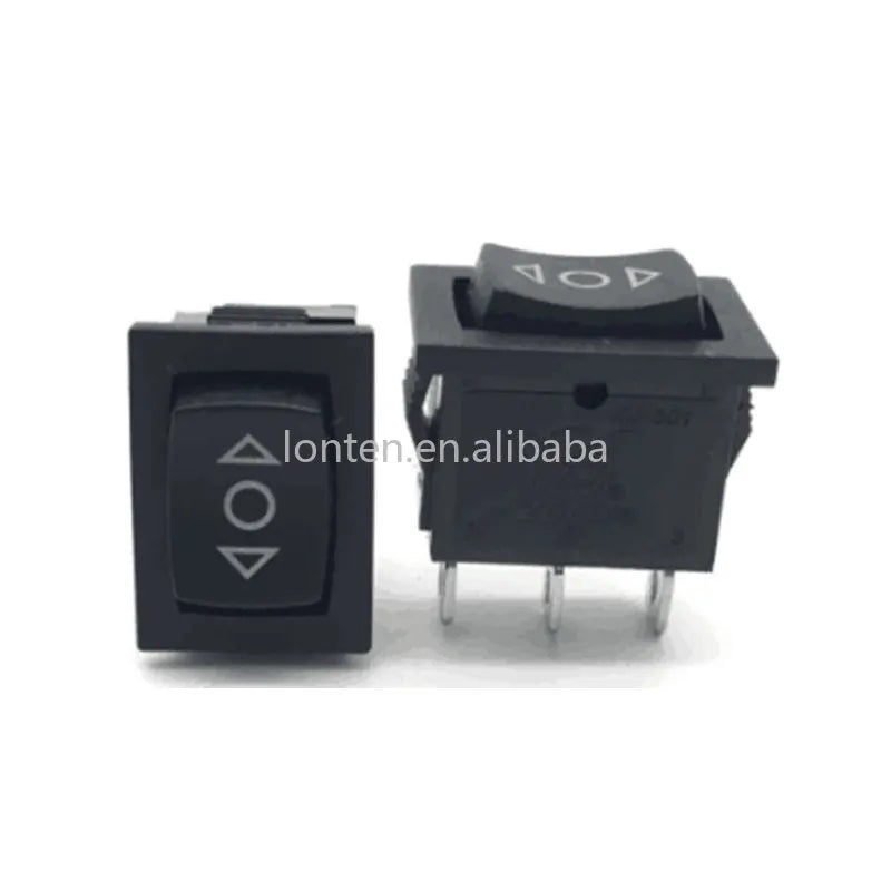 Custom 5PCS Rocker Switch 15*21mm Mini Black 3 Pin / 6 Pin on/Off/On AC 6A/250V 10A/125V KCD1 Power Button Switch Manufacturer