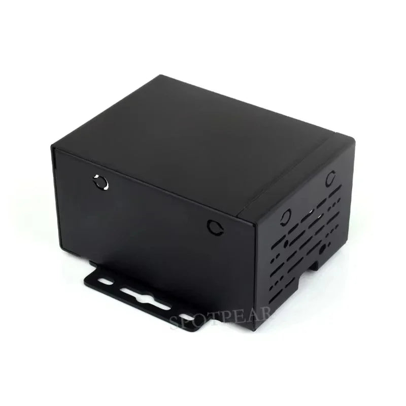 Industrial Grade Raspberry Pi 5 Metal Case Supports Cooler Installation PCIe/PoE HAT Protective Rail for Education Maker Boards