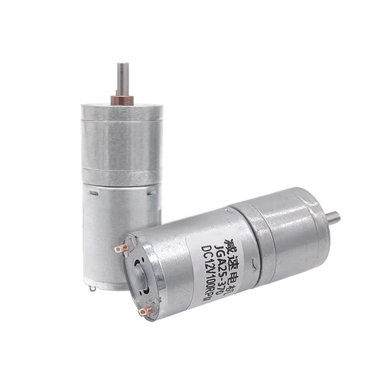 Custom 1PCS JGA25-370 DC motor geared motor 6/12/24V high torque electric gear motor 5/10/15/30/60/100/150/200/300/400/500/1000/1200rpm Manufacturer