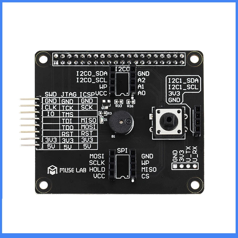 Custom Multifunctional RPI-HAT Programmer Raspberry Pi Expansion Board I2C/SPI/SWD/JTAG/ICSP Offline Programming Open Source 3B/3B+/4B Manufacturer