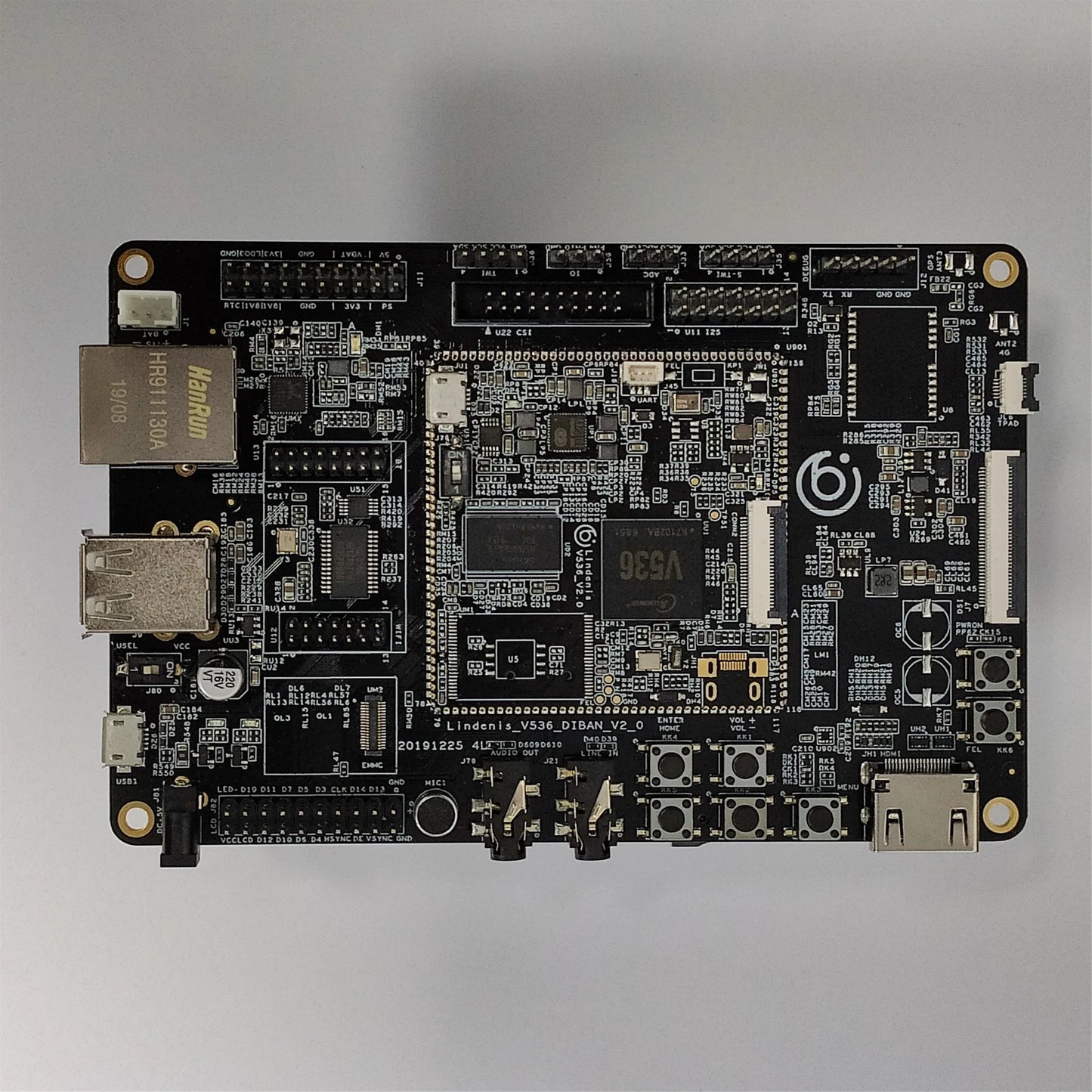 Custom PCBA V536 Artificial Intelligent Video Processing Development Board, Allwinner , A7 Dual Core, 4K Manufacturer