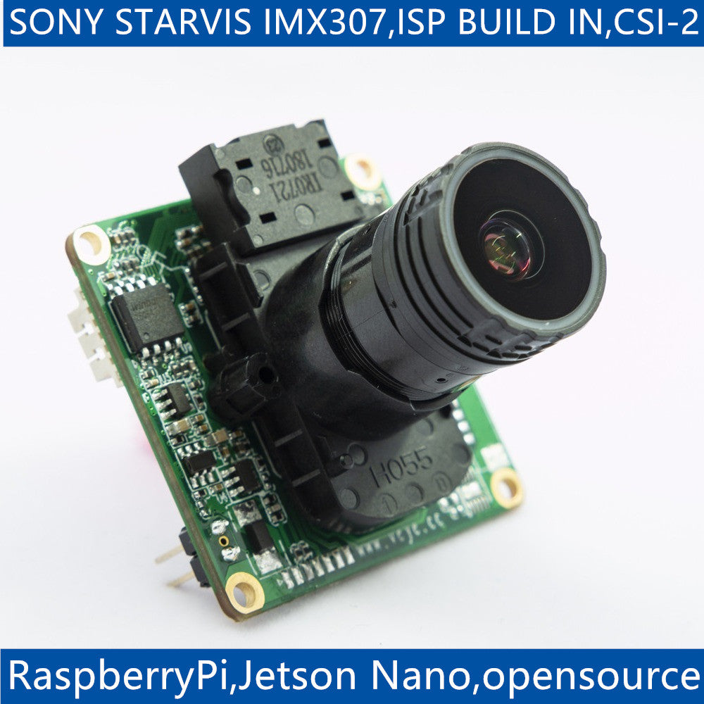 CS-MIPI-IMX307  for Raspberry Pi 4/3B+/3 and Jetson Nano XavierNX, IMX307 MIPI CSI-2 2MP Star Light ISP Camera Module pcba