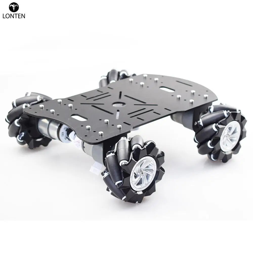 Custom Lonten 80mm Mecanum Acrylic Platform Omni-Directional Mecanum Wheel Robot Car with for arduinos MEGA or with STM32 Electronic Co Manufacturer