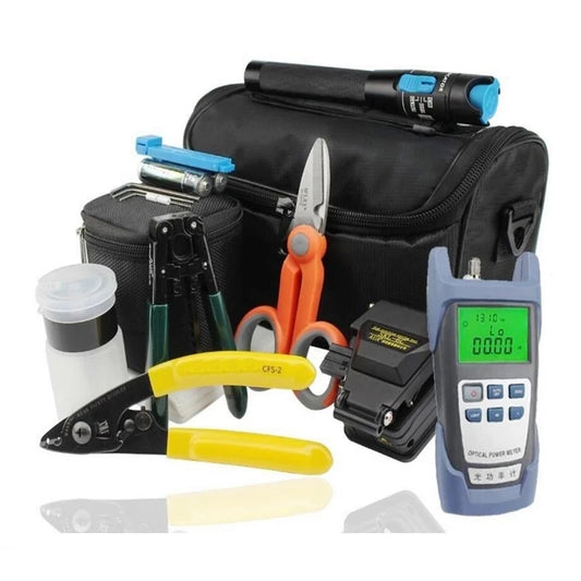 Custom 18Pcs FTTH fiber optic tool kit with SKL-6C Fiber Optical Cleaver optical power meter 10mW Visual Fault Locator Wire Stripper Manufacturer