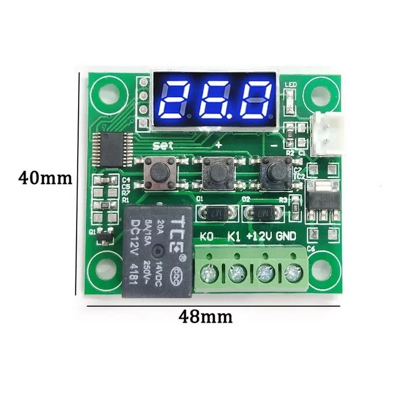 Custom W1209 Red LED Digital Thermostat Temperature Control Thermometer Thermo Controller Module DC 12V 125V Waterproof with Box Manufacturer