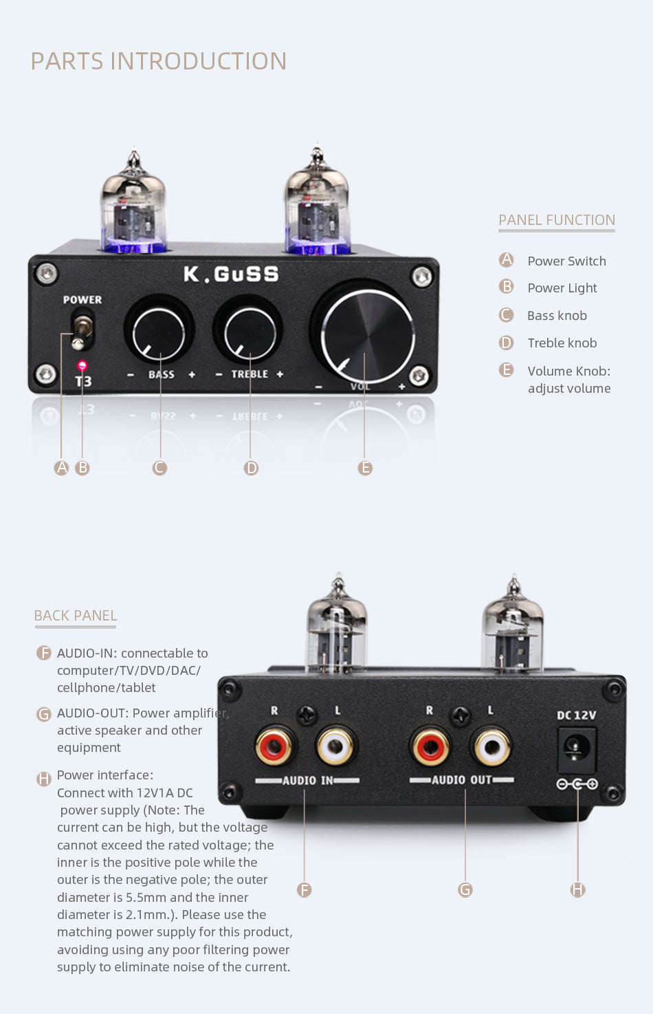 Buffer bile HiFi 6J1 Tube amp Stereo tube Amplifier small stereo amp NE5532 With Treble Bass Tone Home Theater Tube amplifier
