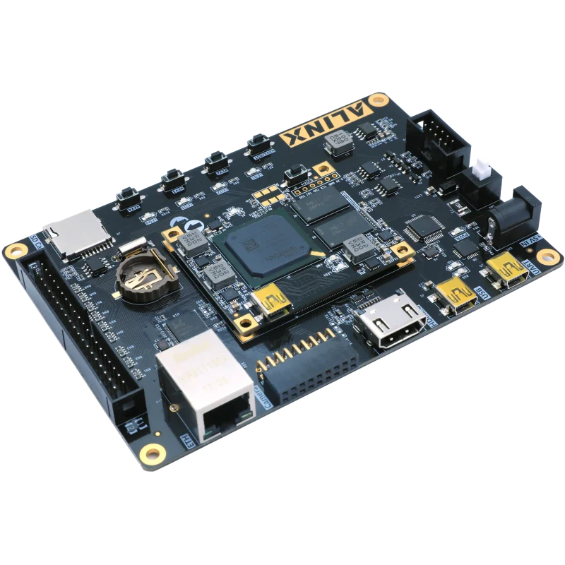 Custom Custom PCB Alinx XILINX FPGA Black Gold Development Board Spartan-7 VIVADO AX7050 XC7S50FGG484 Companion video tutorial pcba des Manufacturer