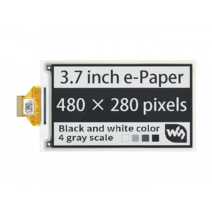 Waveshare 3.7inch e-Paper e-Ink Raw Display, 480*280, Black / White, 4 Grey Scales, SPI, Without PCB Custom PCB wall charger pcb customize