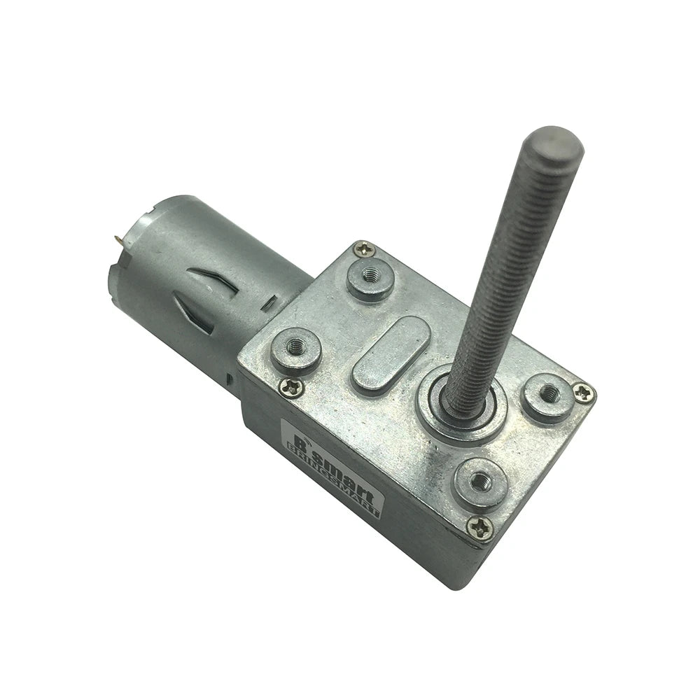 Custom 4632-370 12V Volt DC Worm Gear Reducer M6 Screw Shaft Length 50MM Worm Geared Motors Reversed Reduction Motor 4632-370 Manufacturer