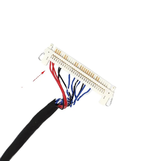 Custom 400mm LVDS Cable FIX-30P-D8 1ch 8-bit 30 pins 30pin single 8 line For 26-47 inch big screen panel 2 models Manufacturer