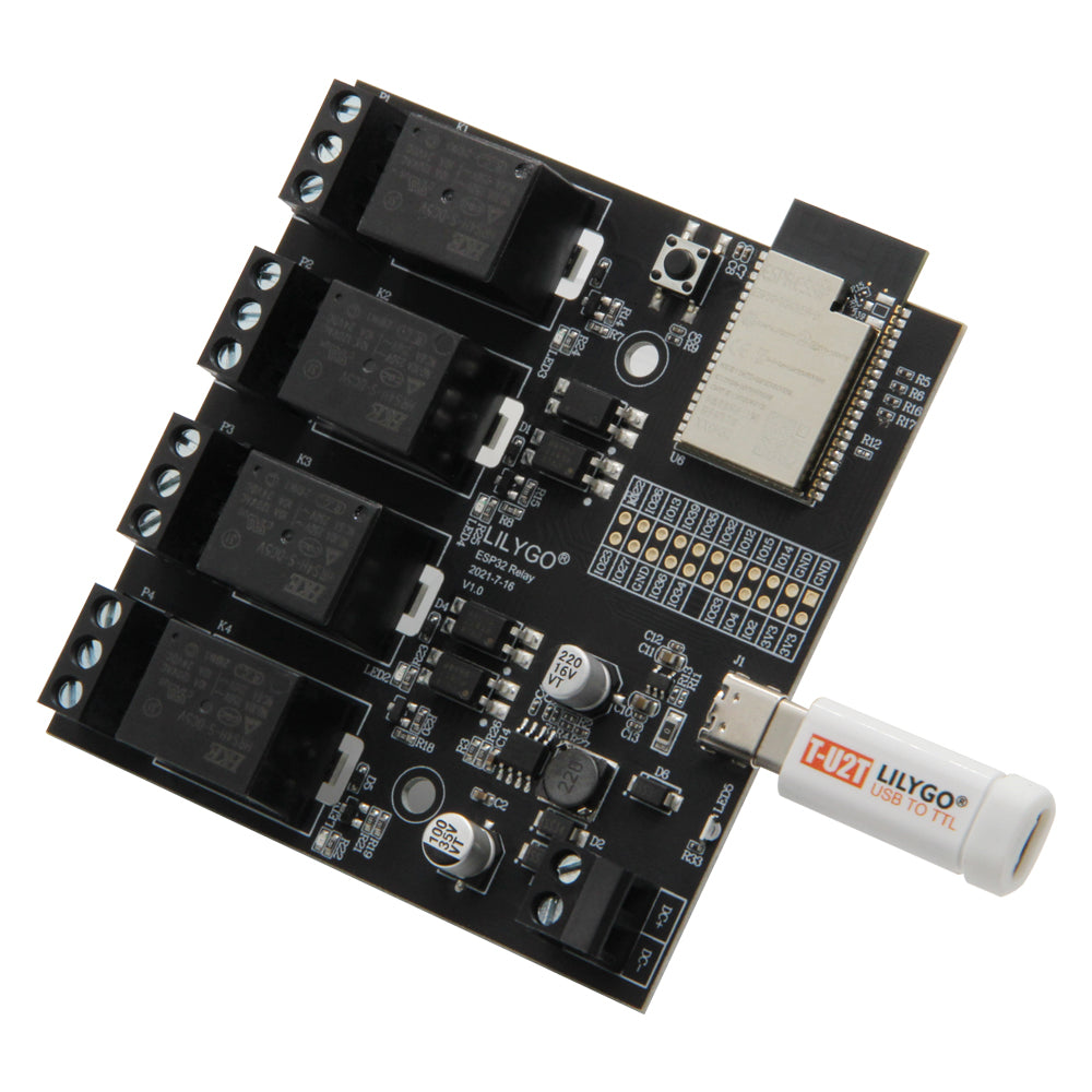 TTGO T-Relay ESP32 chip DC 5V 4 group Relay 4MB Flash Iot Relay suppor ...