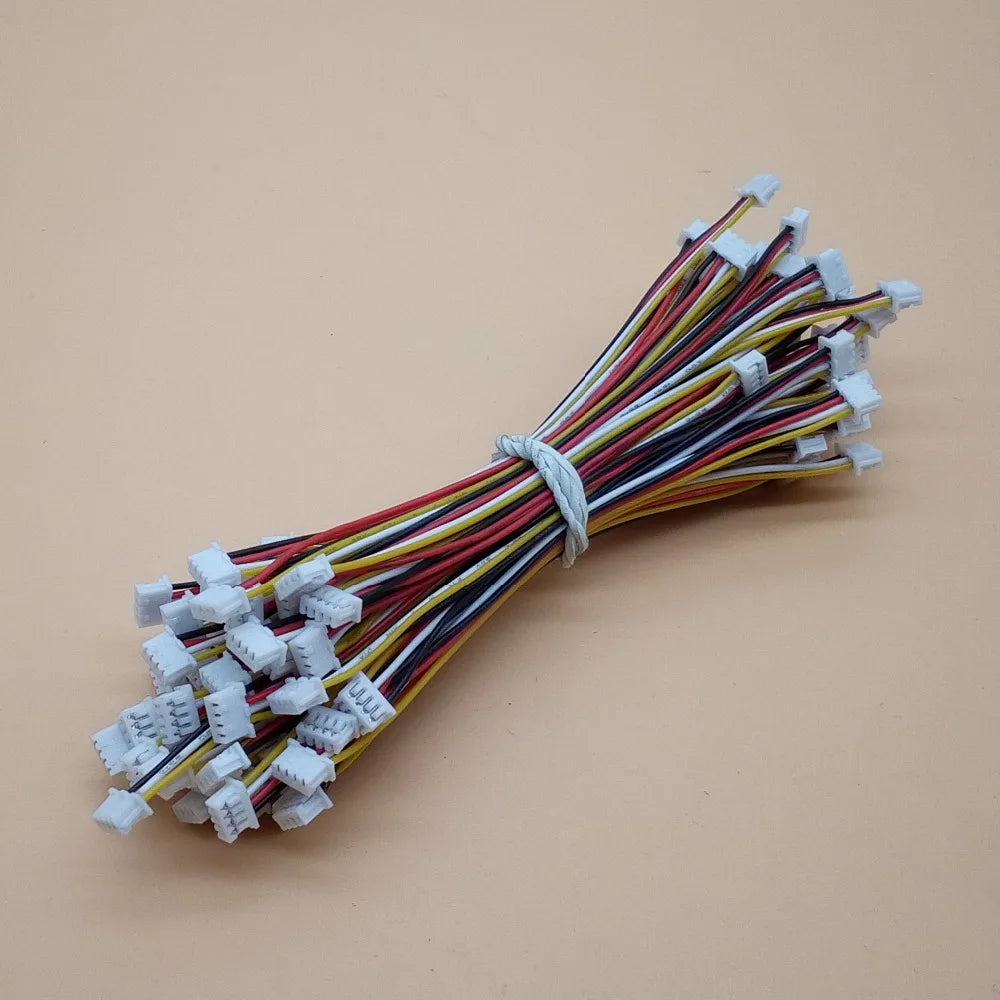 Custom 10Pcs 2P/3P/4P/5P/6P/7P/8P/10 Pin JST 1.25MM Female Double Connector with Wire 150MM 1007 28 AWG JST1.25 Manufacturer