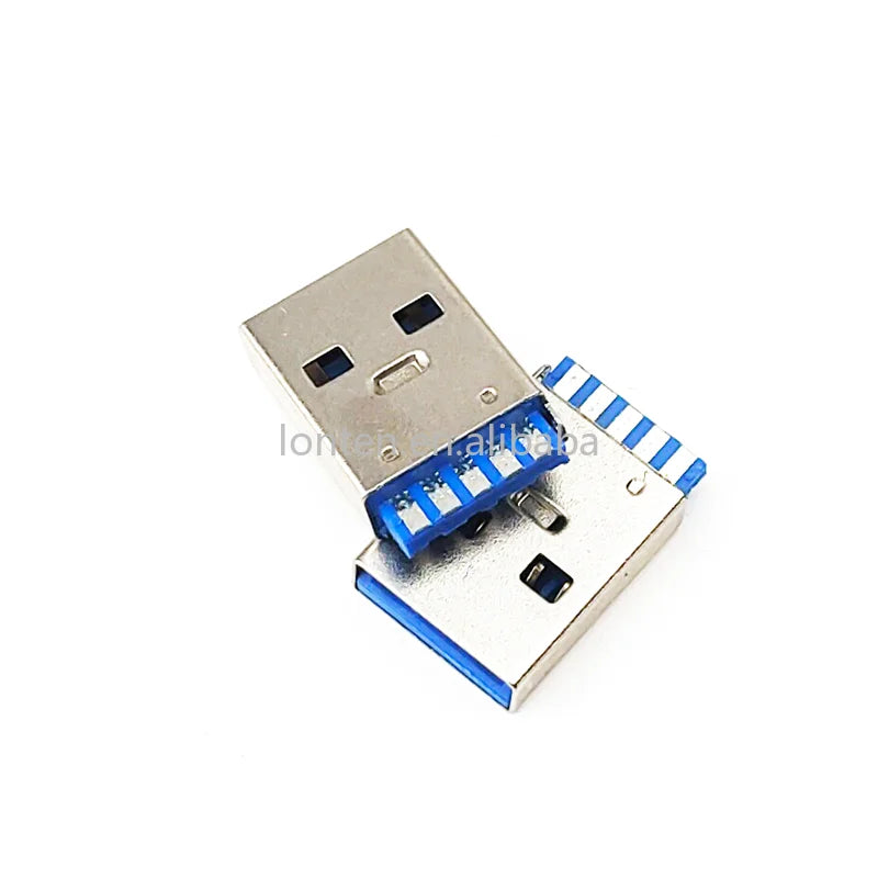 Custom 10pieces USB 3.0 A Type Male Plug Connector High-speed Data Transmission USB 3.0 Jack Charging Socket Solder Manufacturer