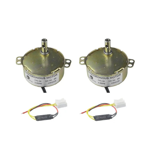 Custom 2PCS Slow Speed Electric Motor TYC-50 DC 12V 2.5-3RPM CW/CCW Turntable Motor Synchronous Motor Manufacturer