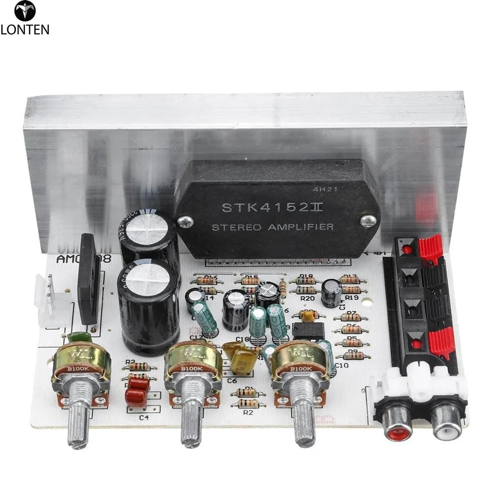 Custom Lonten STK4132 50W+50W DX-0408 2.0 Channel STK Thick Film Series Stereo Amplifier board 10HZ-20KHZ double AC15-18V Manufacturer