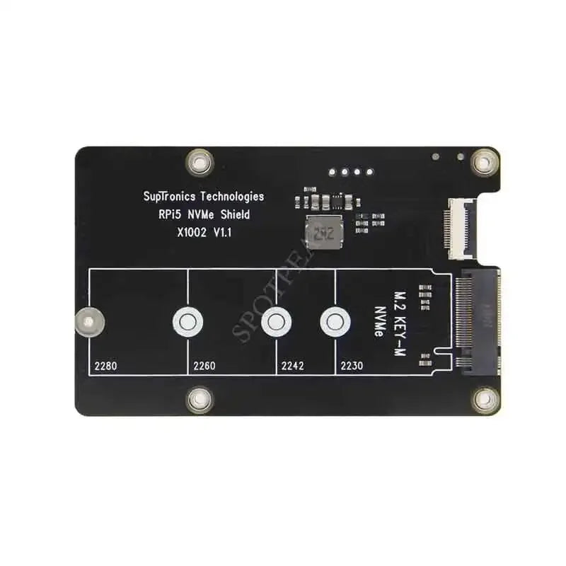 Custom Pi5 X1002 Raspberry Pi 5 Metal Case PCIe to M.2 NVMe SSD Adapter Extension Board HAT 2280 2242 2230