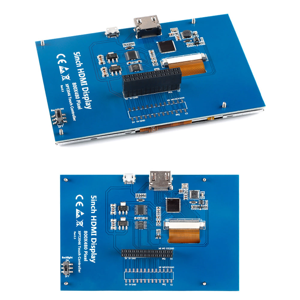 5 inch LCD screen display module 800*480 resistive touch for Raspberry Pi 3B screens Custom