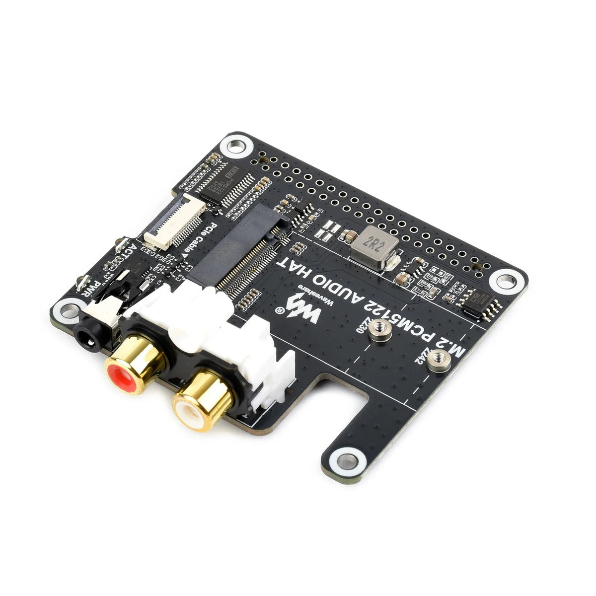 PI5 PCIe To M.2 HAT I2S Audio Extension for RasPi Raspberry Pi 5 NVMe Solid State Drive SSD Projects Expansion Board Accessories