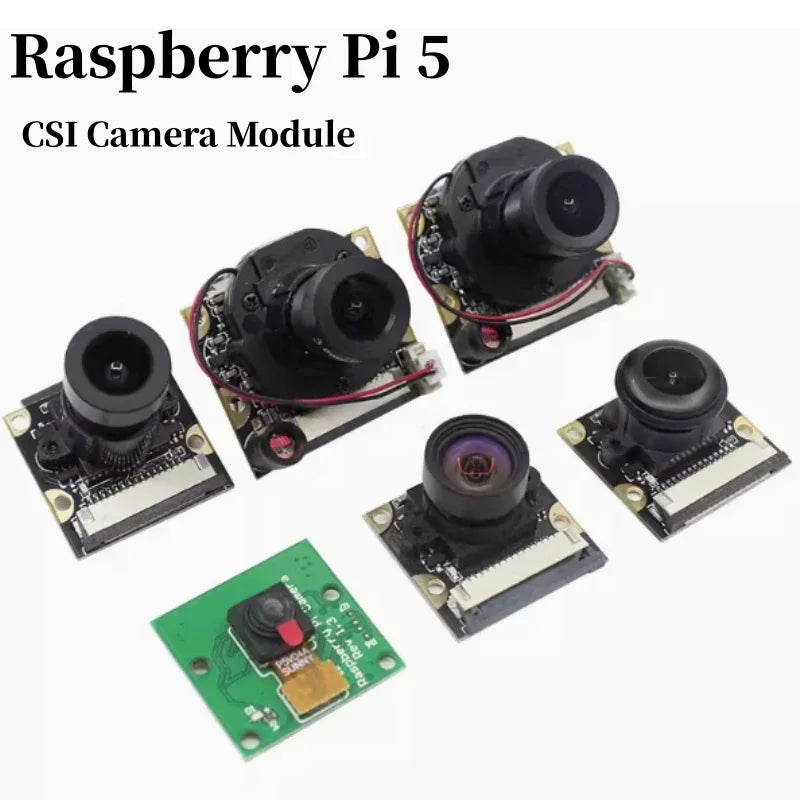 Raspberry Pi 5 CSI Camera Module OV5647 IMX219 5 million, 8 million, 16 million pixels Sensor Camera Visual Recognition Camera
