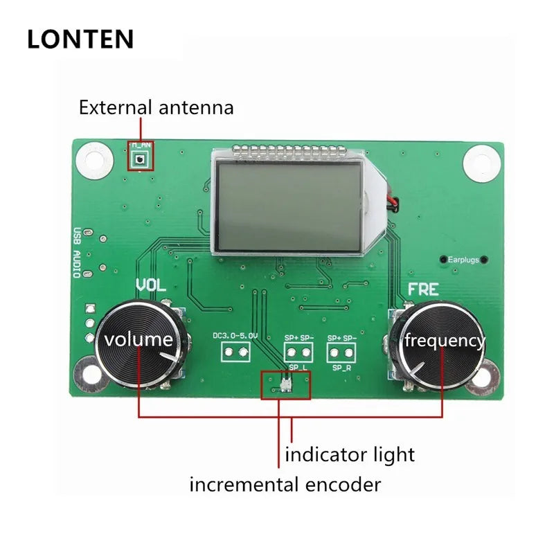 Custom double-sided pcb boards factory multilayer printed circuit board manufacture pcb Digital Stereo FM Radio Receiver Module Manufacturer