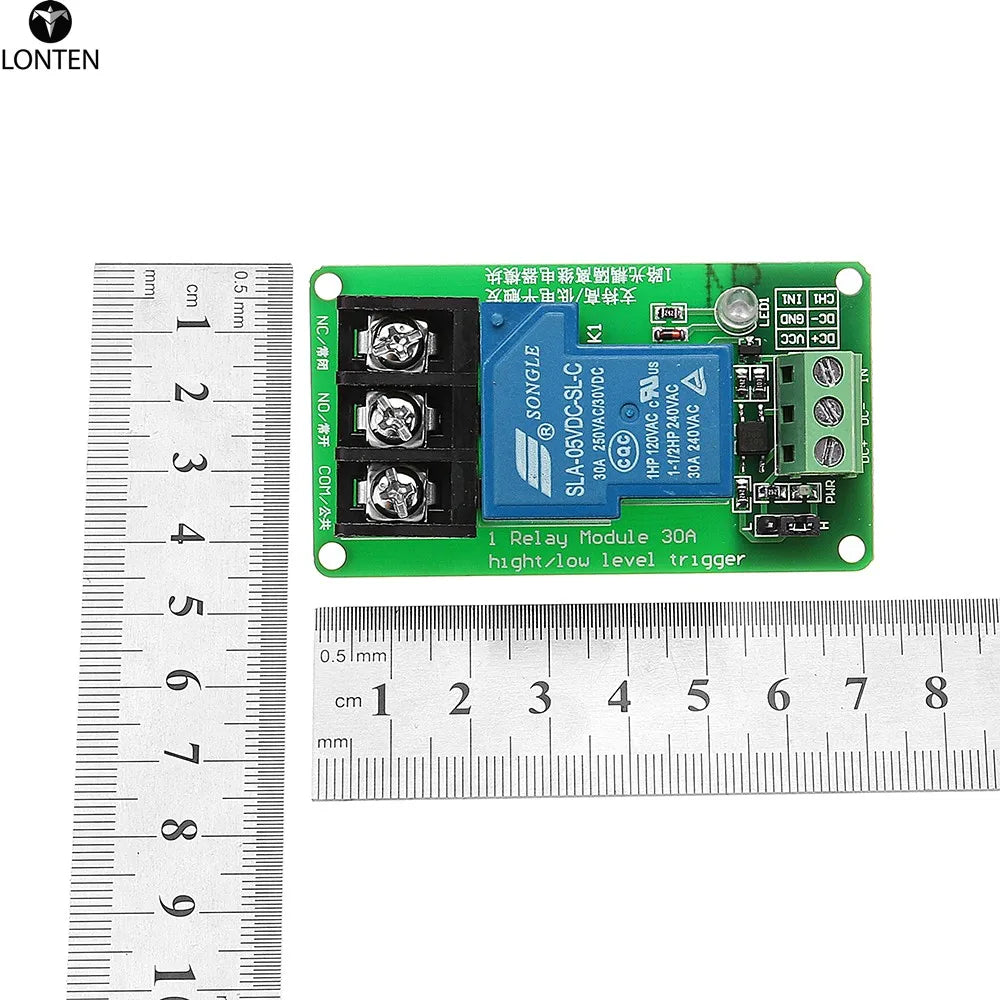 Custom Lonten 5V 1 Channel 30A Optocoupler Isolation Support High and Low Level Trigger Switch Relay Module Manufacturer