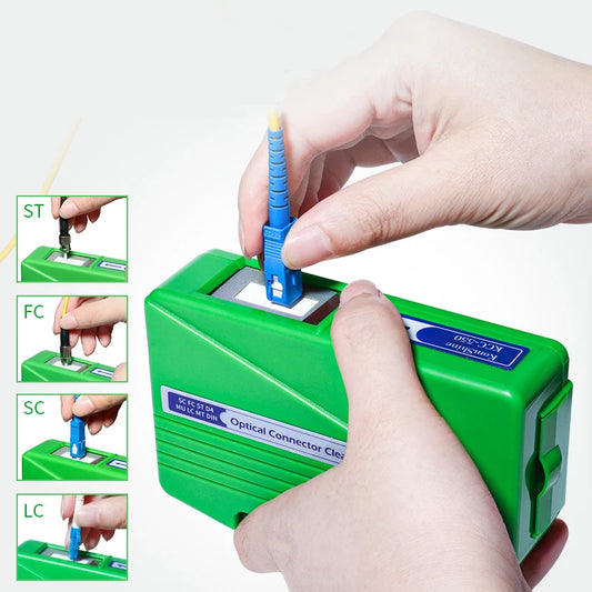 Custom KCC-55 Optical Fiber Connector Cleaner/Fiber Conector Cleaning Cassette, 500 times Cassette Cleaner Fiber Optic Cleaning Box Manufacturer