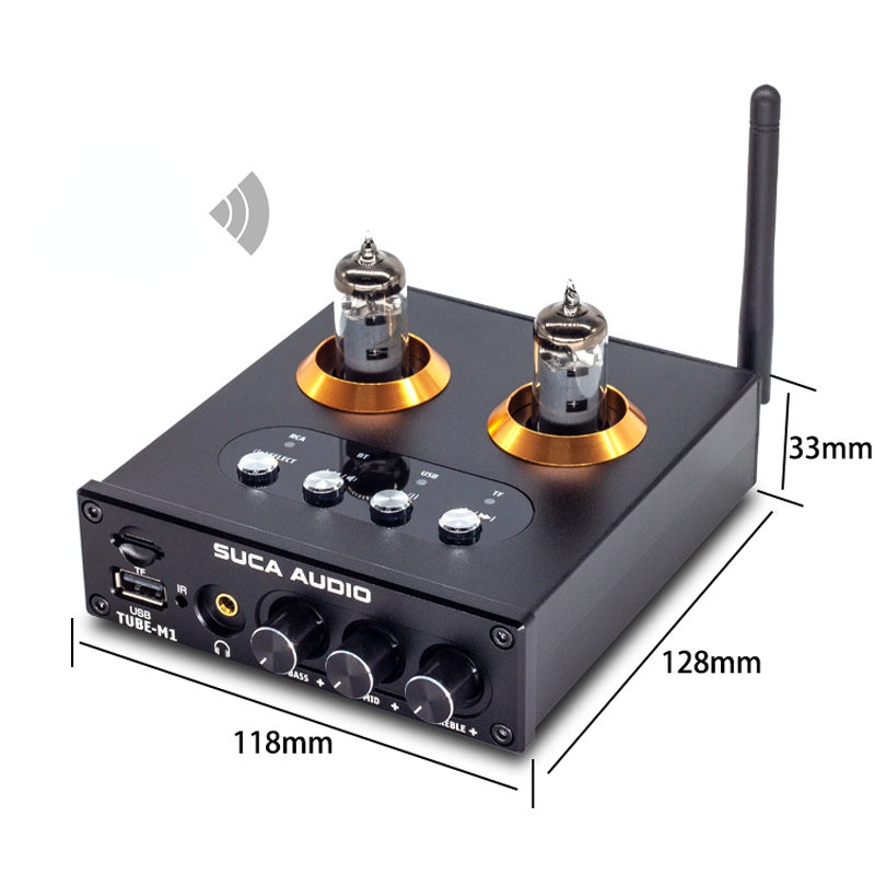 6K4 Vacuum Tube Preamp HiFi Stereo Audio Receiver NE5532 USB TF Card Music Player Headphone Amplifier WAV/APE/FLAC pcb assembly