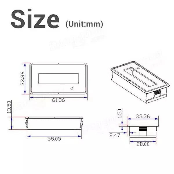 Custom 12V/24V/36V/48V 8-70V LCD Acid Lead Lithium Battery Capacity Indicator Digital Voltmeter Module Manufacturer