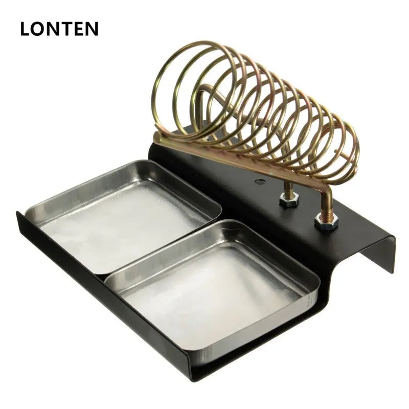 Custom Lonten Double Metal Base Soldering Iron Gun Holder Stand Mount Support Station + Sponge Manufacturer