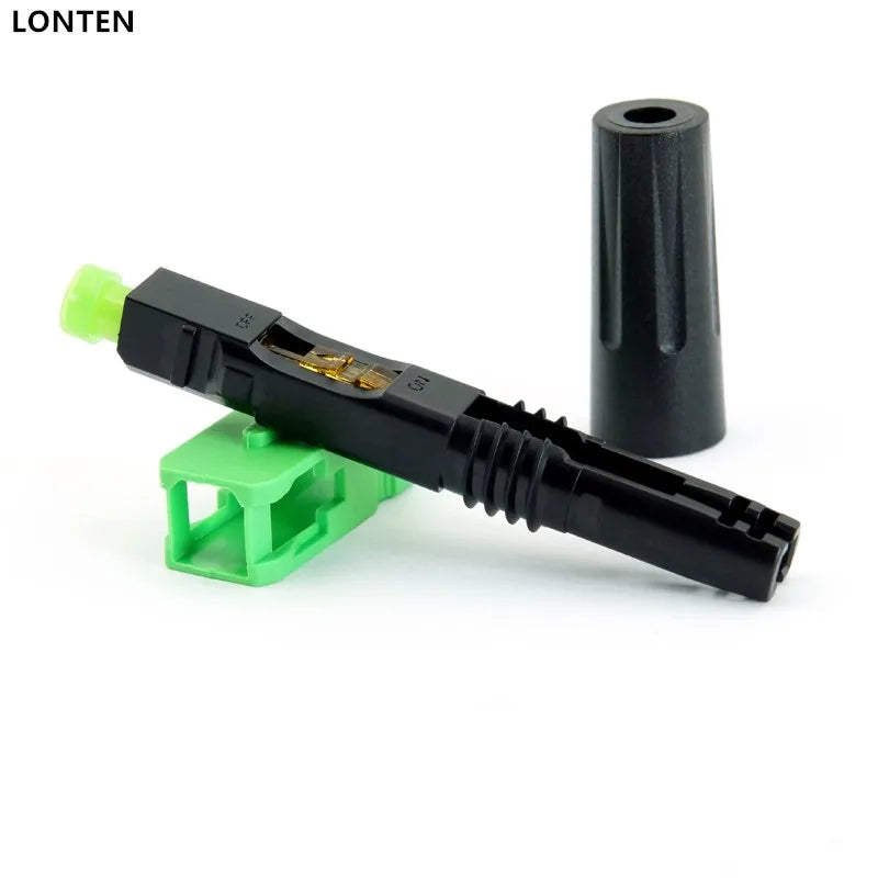 Custom 100PCS FTTH SC APC single-mode fiber optic SC APC quick connector SC FTTH Fiber Optic Fast Connector SC Connector Manufacturer