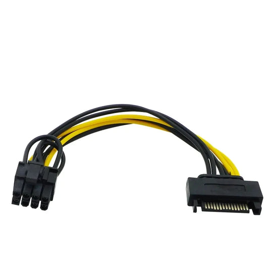 Custom 1pcs 20cm 15 Pin SATA Male To 8 Pin(6+2) PCI-E Power Supply Cable SATA Cable Manufacturer