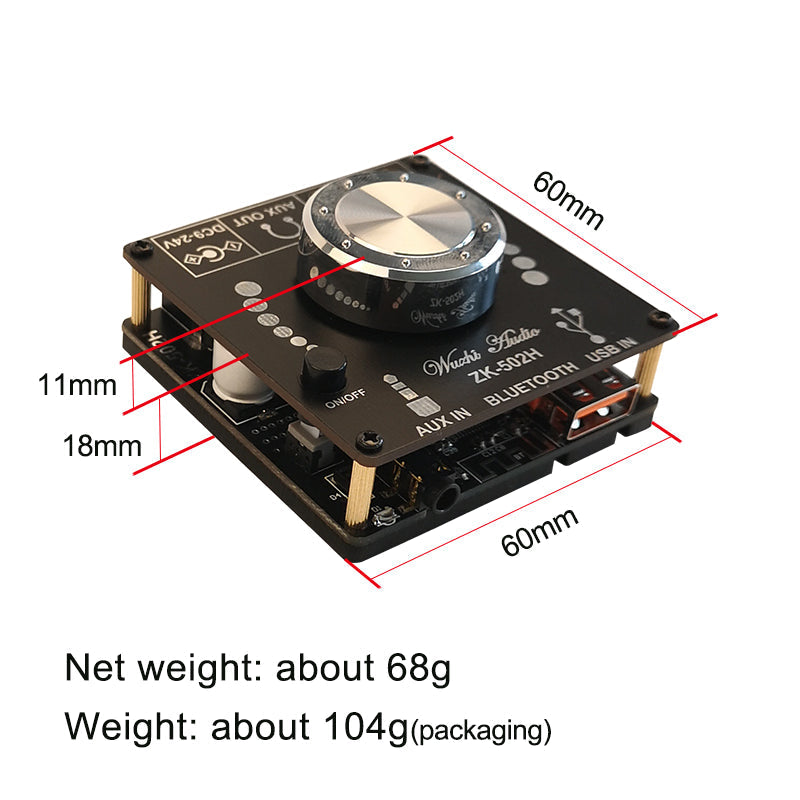 2*50W TPA3116D2 Audio Power Amplifier Stereo -compatible 10W~100W HiFi Class D Digital USB Sound Card Music AMP pcb assembly Customize