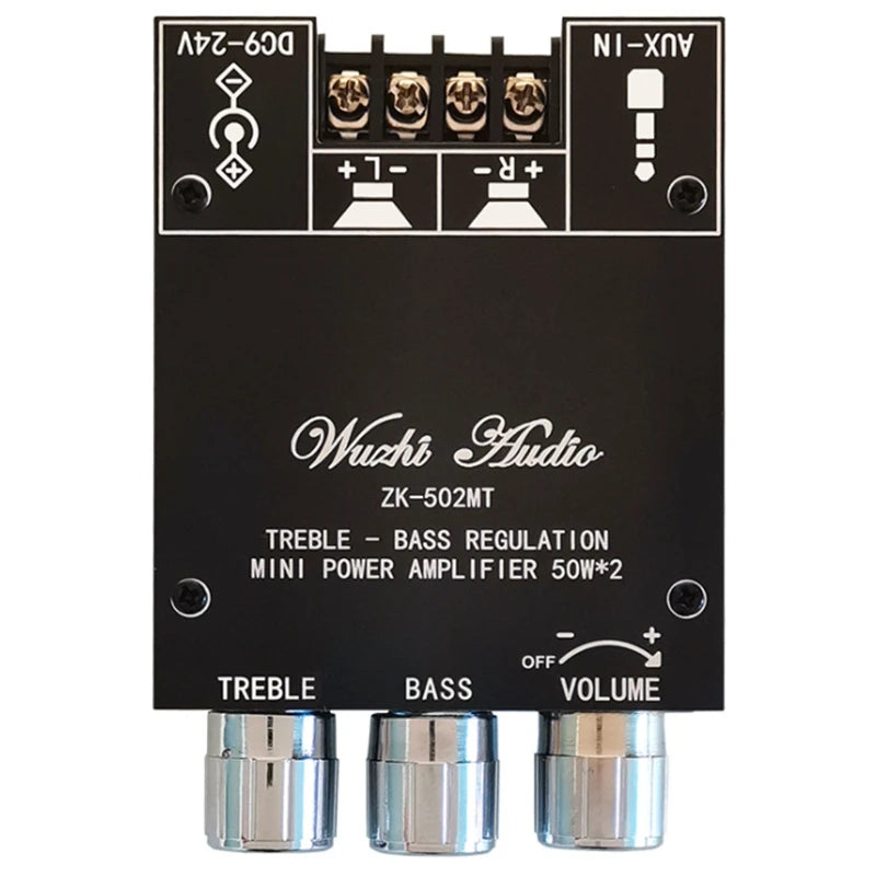 Custom LT-ZK-502MT BT 5.0 Subwoofer Amplifier Board 2.0 Channel High Power Audio Stereo Amplifier Board 2X50W Bass AMP Manufacturer