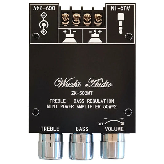 Custom LT-ZK-502MT BT 5.0 Subwoofer Amplifier Board 2.0 Channel High Power Audio Stereo Amplifier Board 2X50W Bass AMP Manufacturer