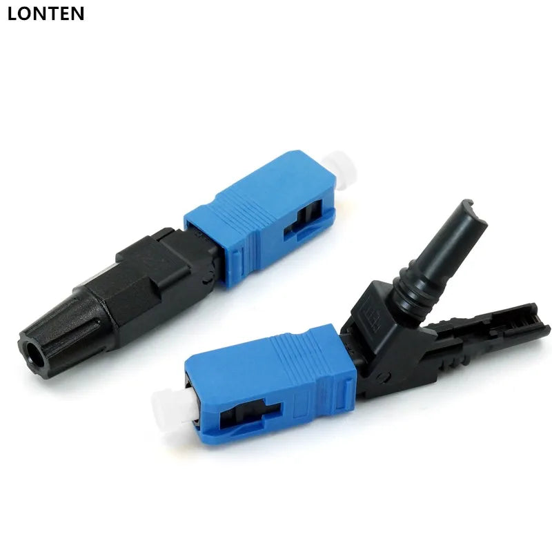 Custom 100PCS FTTH SC UPC single-mode fiber optic SC UPC quick connector FTTH Fiber Optic Fast Connector SC Connector Manufacturer