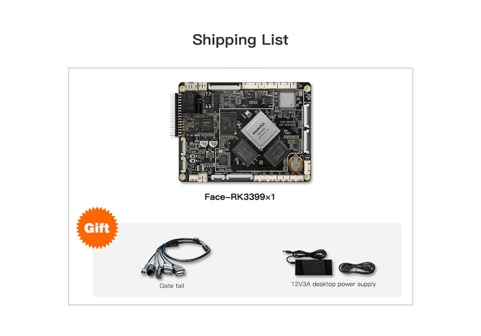 Custom Firefly Face-RK3399 Face Recognition Rockchip RK3399 2GB LPDDR4 16GB eMMC 5.1 Six-core 64-bit Processor 1.8GHz Custom PCB