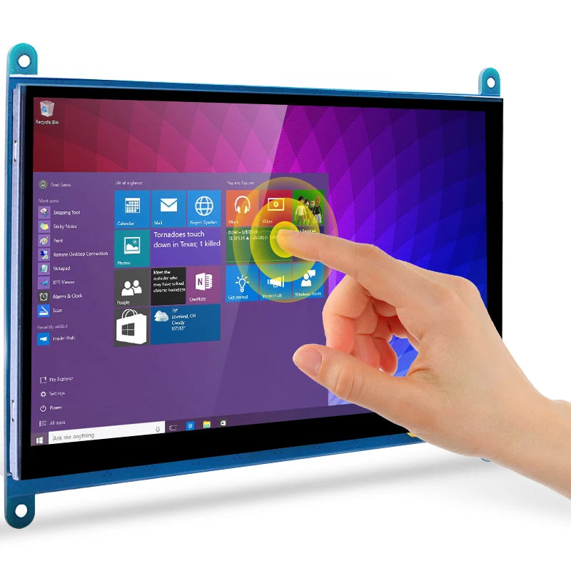 Caturda 7 Inch Touch Screen 1024*600 IPS Portable Display Raspberry Pi 5 4B 3B+ 3B Zero -compatible Secondary Monitor PC