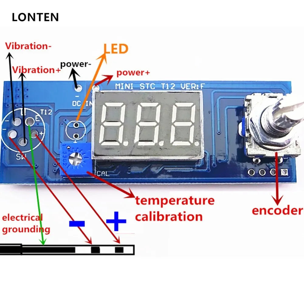 Custom Lonten Digital Soldering Iron Station Temperature Controller Kits T12 Handle Manufacturer