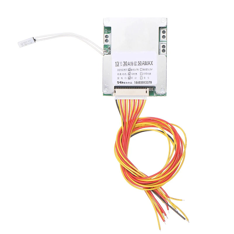 Custom 13S 48V 50A 18650 Li-ion Lithium Battery Pack BMS Protection PCB Board Equalizer Durable Consumer Electronics Manufacturer