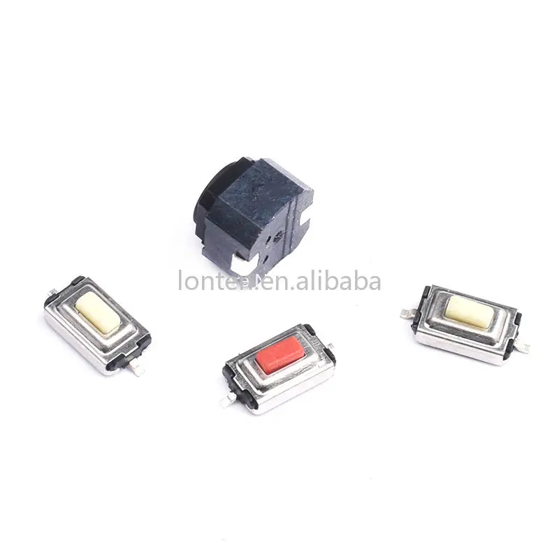 Custom 50PCS Tact Switch Silicone Button Micro Switch 3*4*2mm 3x6x4.3mm 2Pin 3x6x2.5mm 4*4*1.5mm SMD 4 Feet Manufacturer